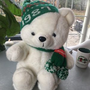 RARE! 1987 Vintage Christmas Santa Bear Teddy Bear